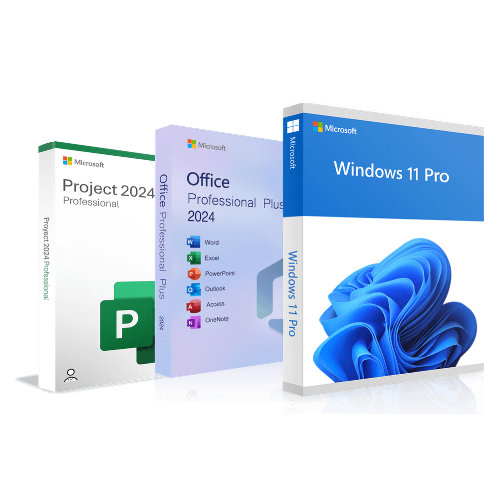 Microsoft Windows 11 Pro + Office 2024 Professional Plus + Project 2024 Professional | Black Friday | 3 programas al precio de 1