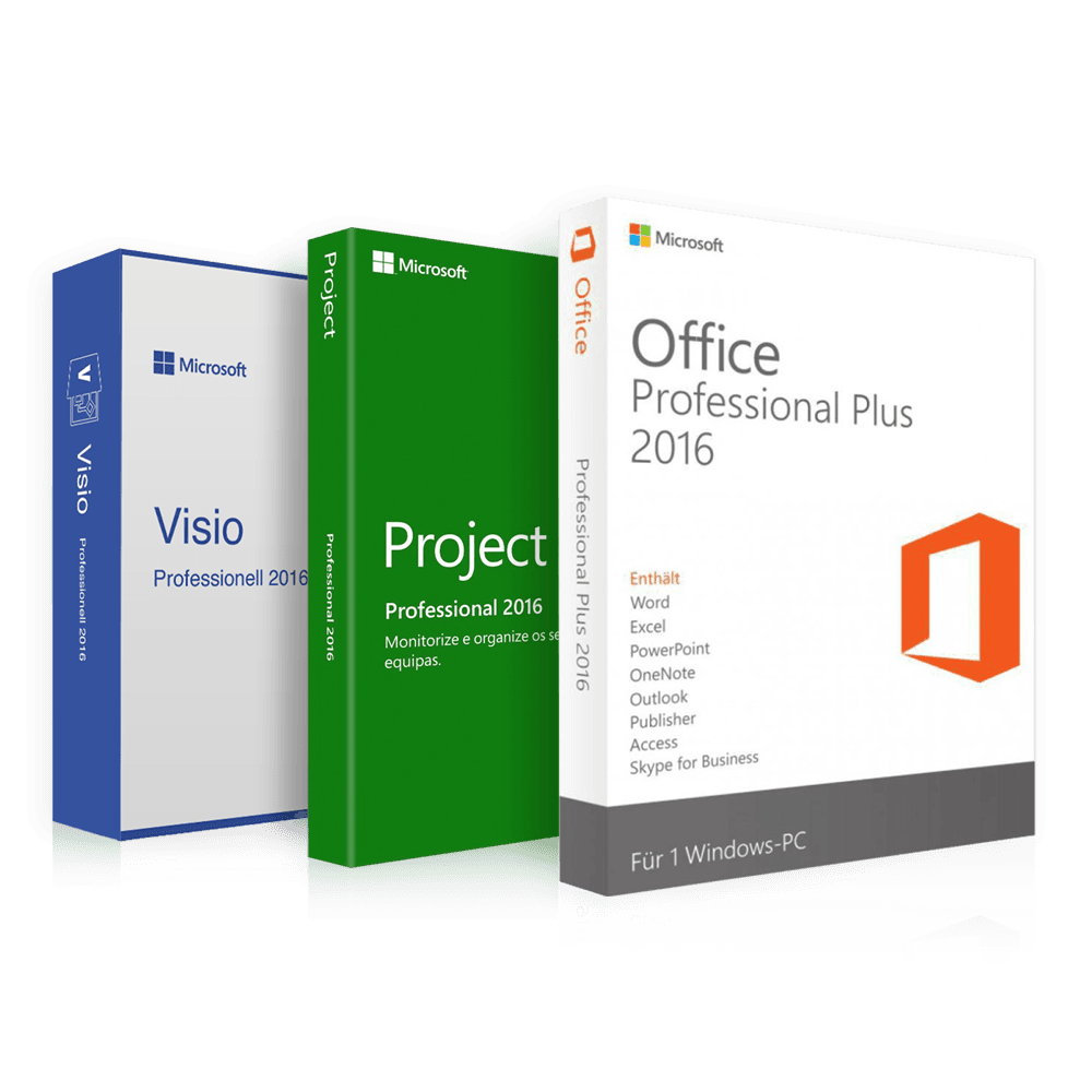 Office 2016 Professional + Visio 2016 Professional + Project 2016 Professional | Pack